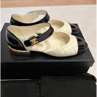 CHANEL - ✨極美品✨ シャネル 23cm バレエシューズ バイカラー ココ CHANEL - ✨極美品✨ シャネル 23cm バレエシューズ バイカラー ココ