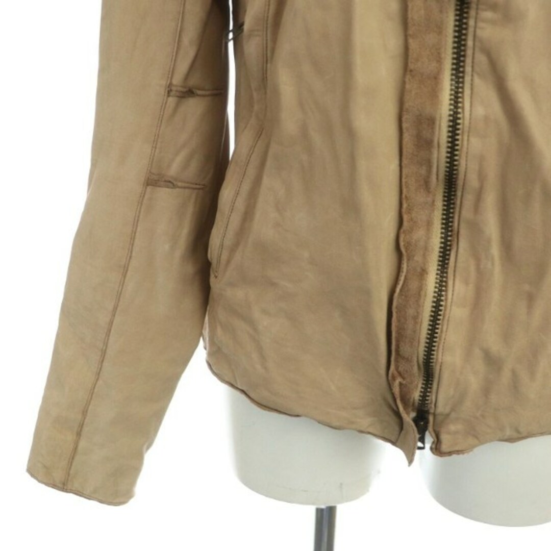 シシ シングルライダースウォッシャブルレザージャケット アウター 長袖 レディースのジャケット/アウター(ライダースジャケット)の商品写真