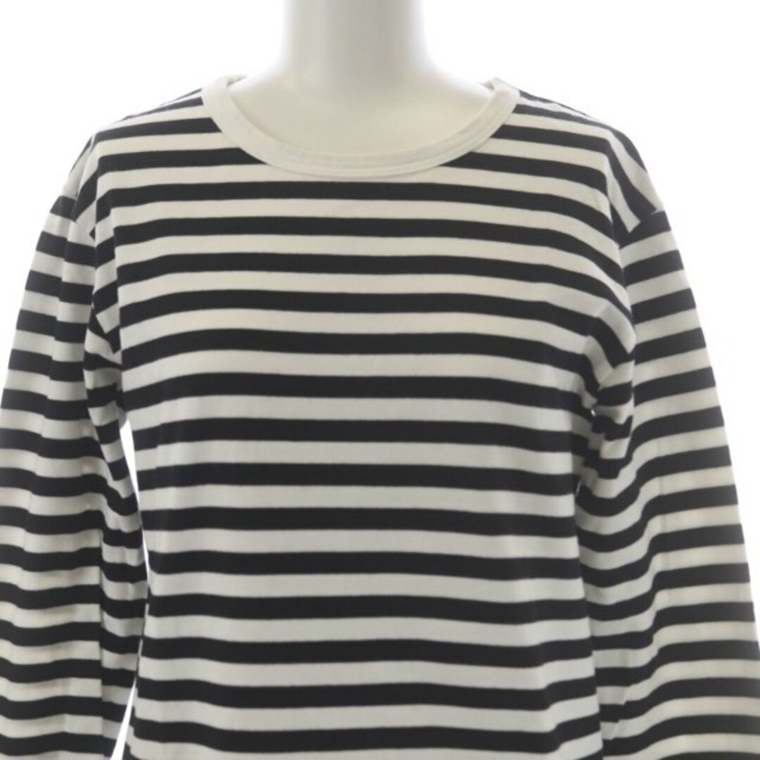 agnes b.(アニエスベー)のアニエスベー ボーダーTシャツ カットソー 長袖 1 黒 ブラック 白 ホワイト レディースのトップス(カットソー(長袖/七分))の商品写真