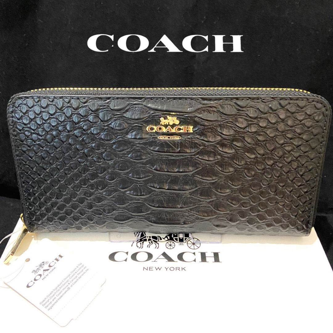 COACH(コーチ)のギフト対応　コーチ　本革　長財布　メンズレディス　エンボスドスネーク メンズのファッション小物(長財布)の商品写真