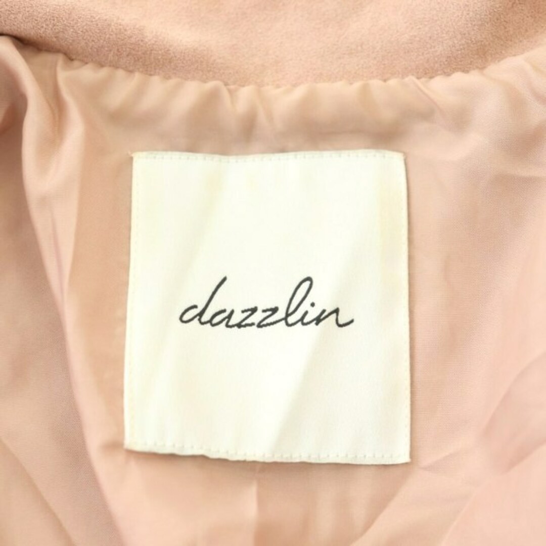 dazzlin(ダズリン)のダズリン フェイクスエード カラーライダースジャケット ジップアップ M ピンク レディースのジャケット/アウター(ライダースジャケット)の商品写真