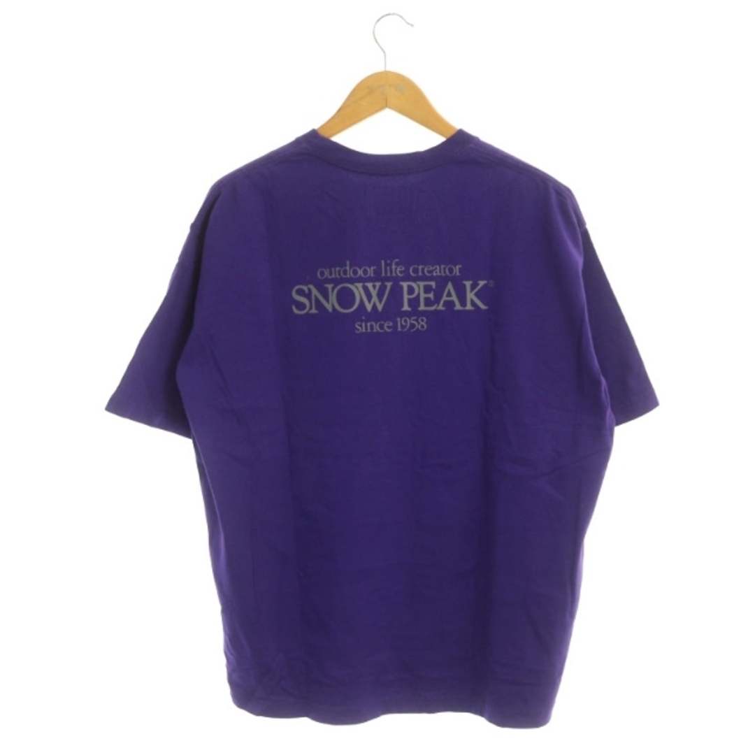 Snow Peak(スノーピーク)のスノーピーク LOGOTシャツ カットソー 半袖 コットン M 紫 グレー メンズのトップス(Tシャツ/カットソー(半袖/袖なし))の商品写真