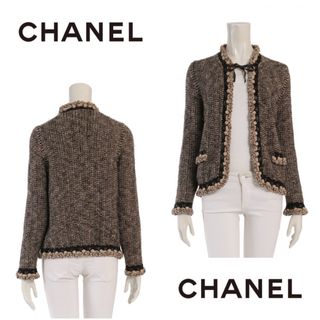 シャネル(CHANEL)の【美品】CHANEL⭐️定価65万円 ニットジャケット リボンデザイン 38(ニット/セーター)