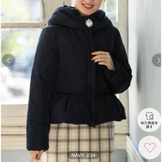 トッコクローゼット(TOCCO closet)の※ブローチなし※ 裾フレア ショート ダウンコート(ダウンコート)