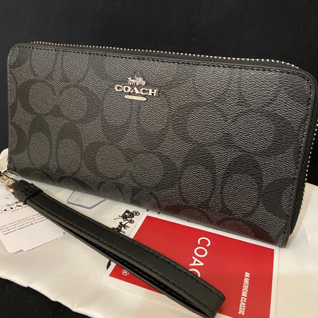 COACH(コーチ)のギフト対応　コーチ　長財布　ブラック×チャコール　メンズレディス メンズのファッション小物(長財布)の商品写真