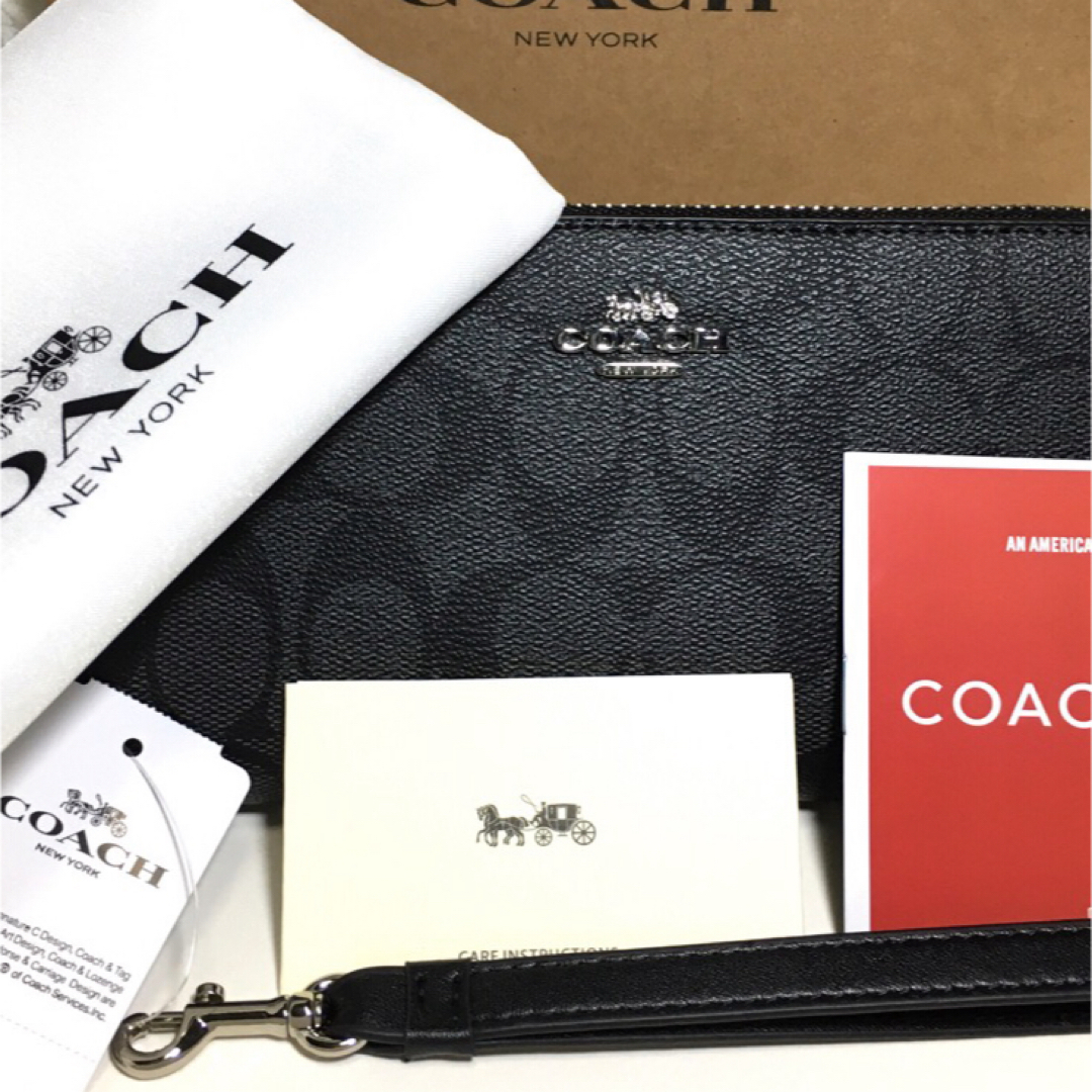 COACH(コーチ)のギフト対応　コーチ　長財布　ブラック×チャコール　メンズレディス メンズのファッション小物(長財布)の商品写真