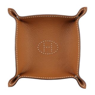 エルメス(Hermes)のHERMES エルメス  ヴィド ポッシュ ミニ その他雑貨 H313066M   トリヨンリス×トリヨンH エベヌ ブラウン系 フォーヴ シルバー金具 ミーズ エ ルランス デスク Hエヴリン トレイ 小物入れ 【本物保証】(小物入れ)