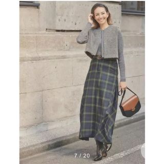 マディソンブルー(MADISONBLUE)の即完売 希少新品 5POCKET LONG SK REMAKE TARTAN01(ロングスカート)