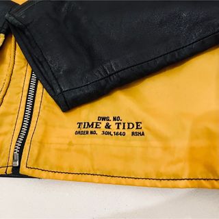 TIME&TIDE ヴィンテージシングルライダース ナイロン 異素材 バイカー