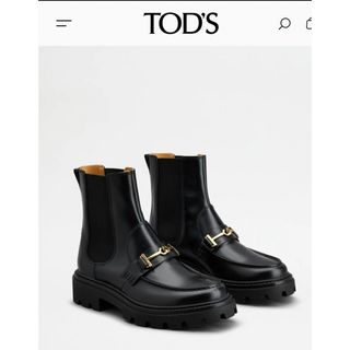 トッズ(TOD'S)のトッズ　レザーチェルシーブーツ37 サイドゴア(ブーツ)