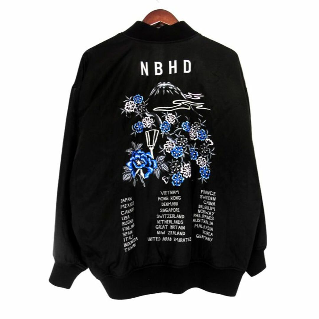 61センチ肩幅NEIGHBORHOOD ネイバーフッド 20AW JERSEY CE-HN.LS 刺繍 ロゴ スウェット トレーナー ブラック 202UNNH‐CSM04