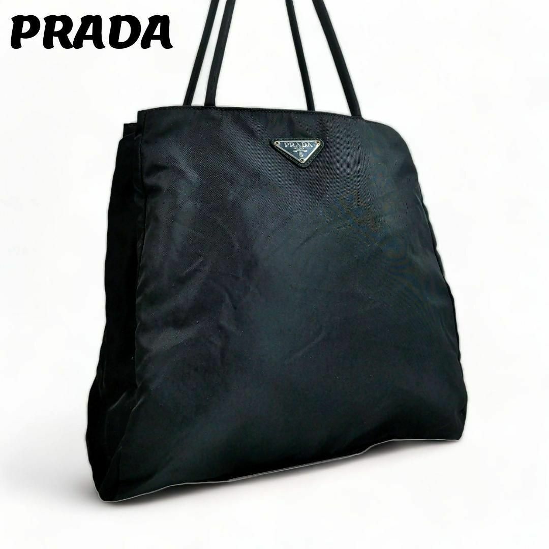 大幅値引き可能かも商品一覧PRADA プラダ 三角プレート テスート ハンドバッグ トートバッグ 黒