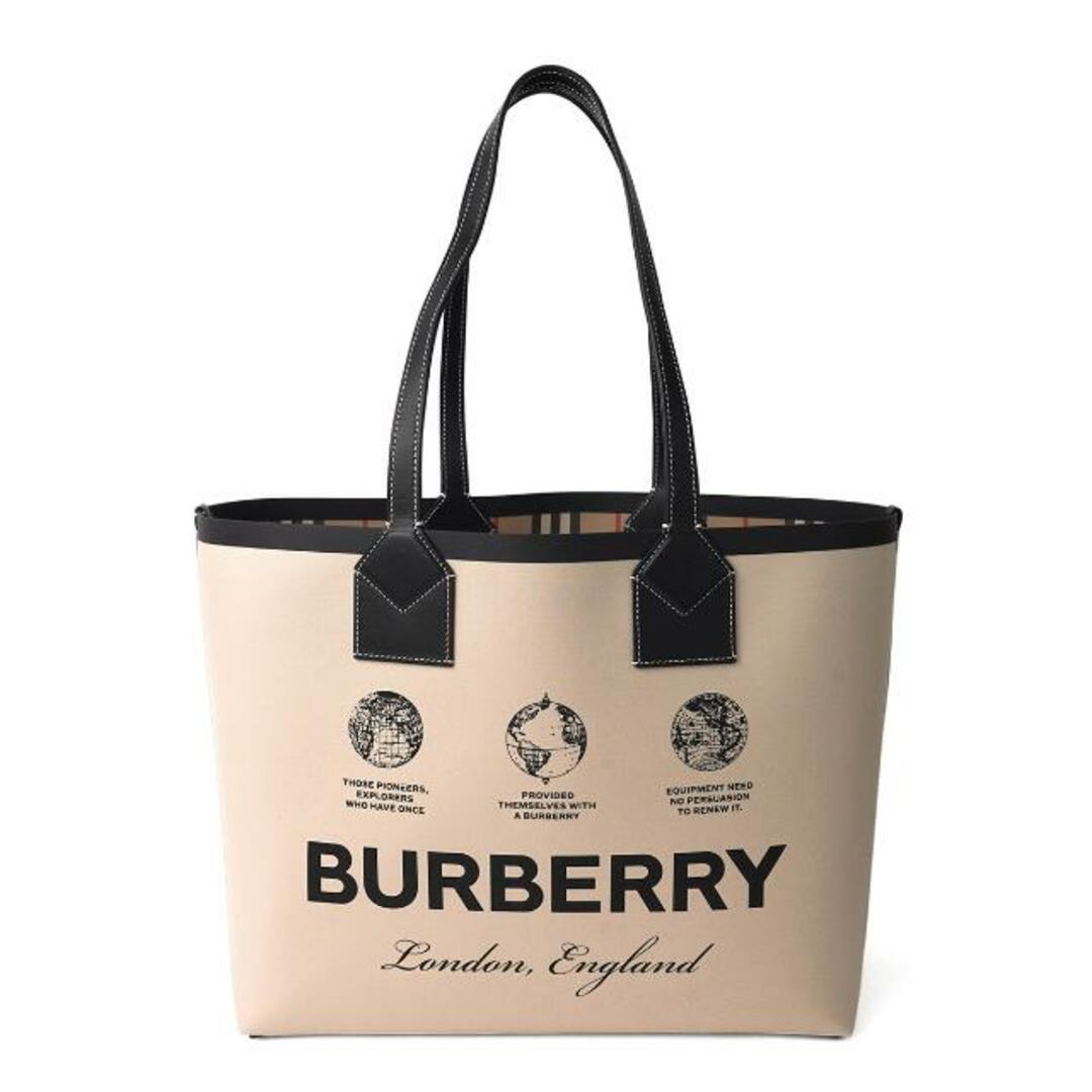 BURBERRY - 新品 バーバリー BURBERRY トートバッグ コットン&レザー BURBERRY - 新品 バーバリー BURBERRY トートバッグ コットン&レザー