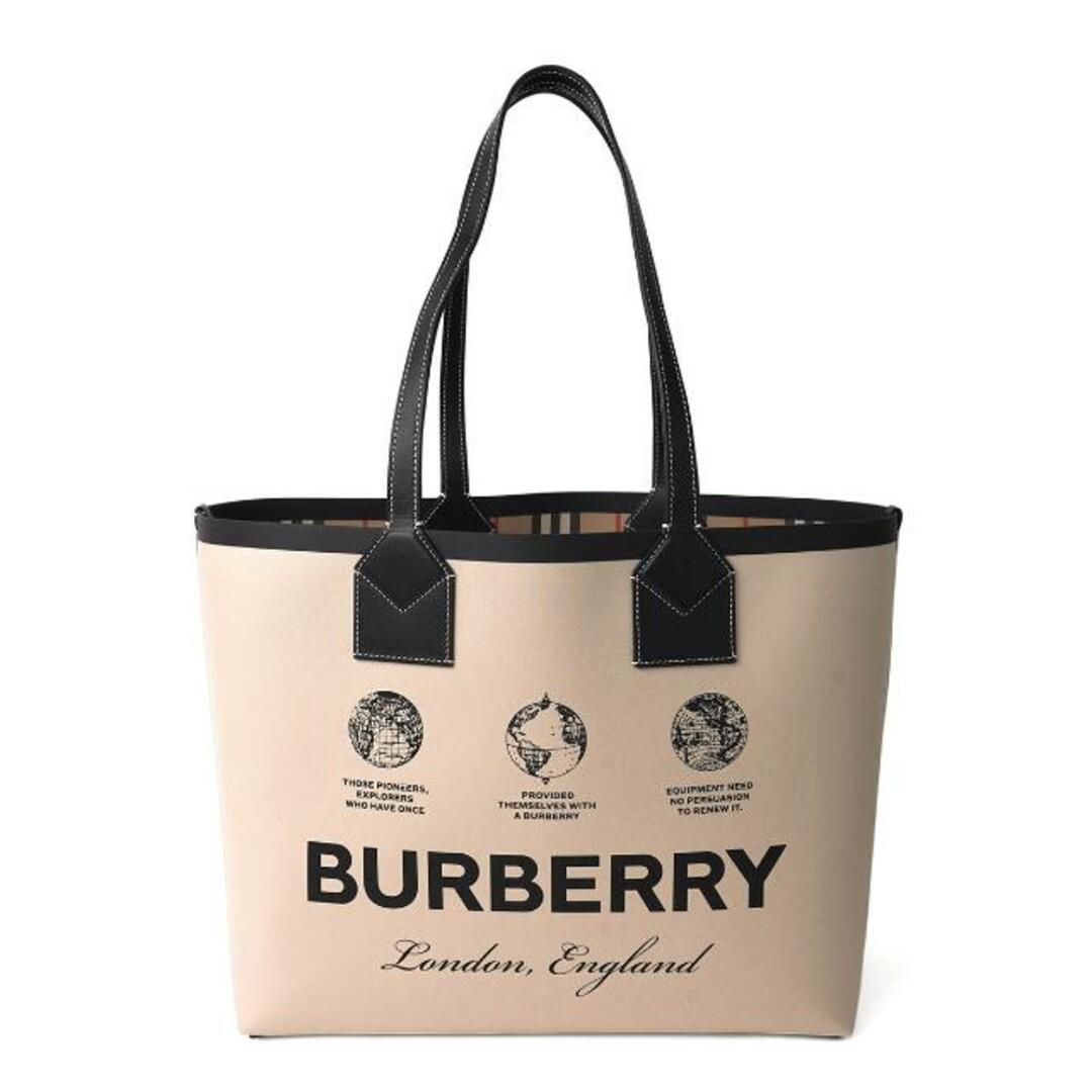 BURBERRY - 新品 バーバリー BURBERRY トートバッグ コットン&レザー