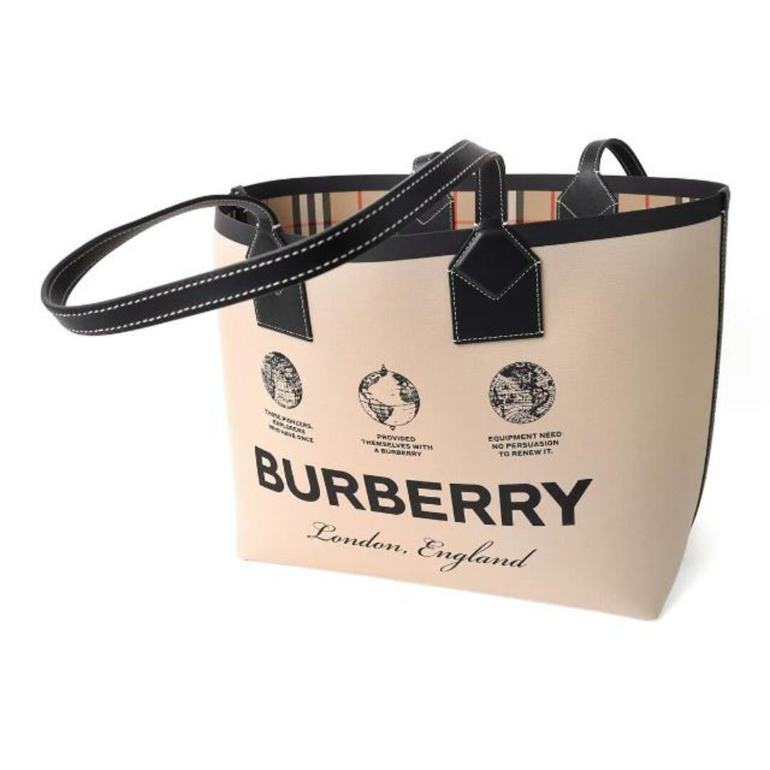 BURBERRY - 新品 バーバリー BURBERRY トートバッグ コットン&レザー BURBERRY - 新品 バーバリー BURBERRY トートバッグ コットン&レザー