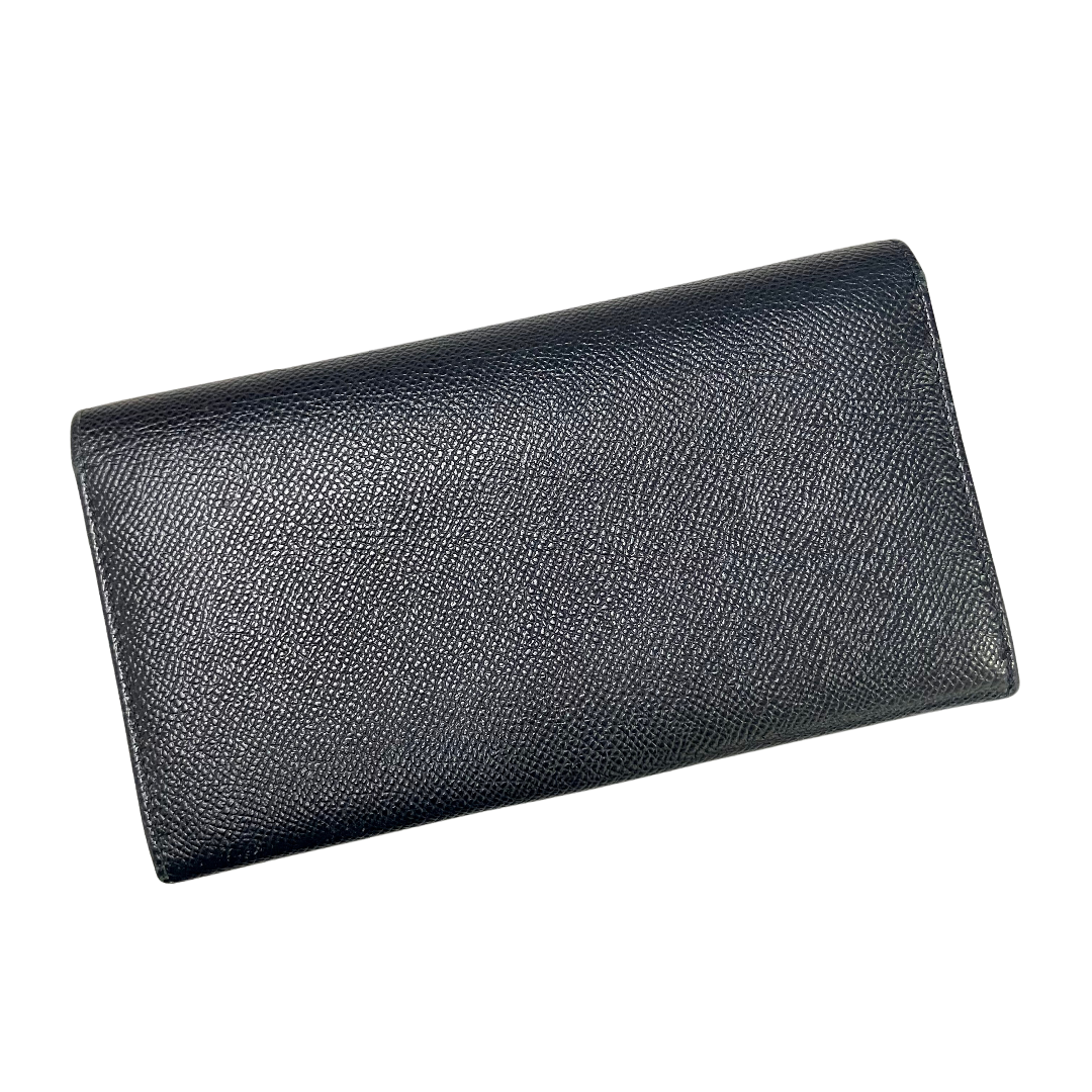 BVLGARI　ブルガリ　長財布 正規品 名入れ 二つ折り 本革 ブラック