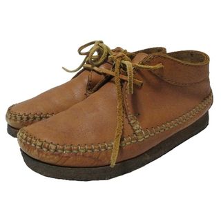 クラークス(Clarks)のクラークス ワラビー ウィーバー ショートブーツ レザー 約23.5cm 茶 (ブーツ)