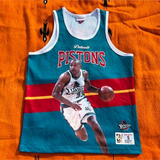 ミッチェルアンドネス(MITCHELL & NESS)のNBA PISTONS ゲームシャツ グラントヒル(バスケットボール)