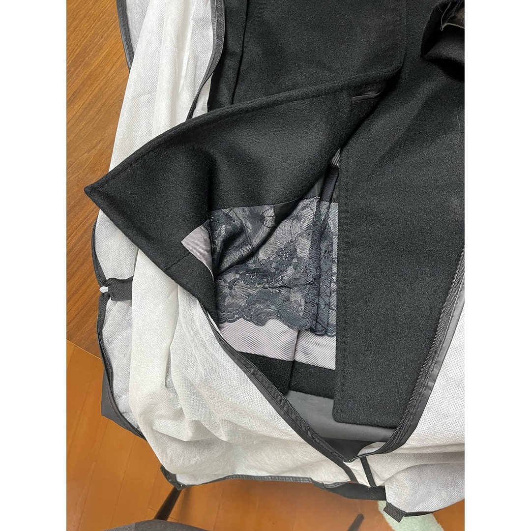 INED(イネド)のイネド/INED　トレンチコート　黒　新品タグ付 レディースのジャケット/アウター(トレンチコート)の商品写真
