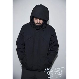 コモリ(COMOLI)のeveryone optimai jacket ブラック×ネイビー Lサイズ(マウンテンパーカー)