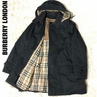 バーバリー(BURBERRY)のバーバリーロンドン　コート　ネイビー　L　ライナーダウン　ノバチェック(その他)