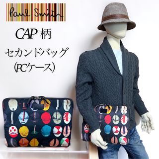 ポールスミス(Paul Smith)の【希少】PaulSmith ポールスミス 限定柄（キャップ帽子柄）クラッチバッグ(セカンドバッグ/クラッチバッグ)