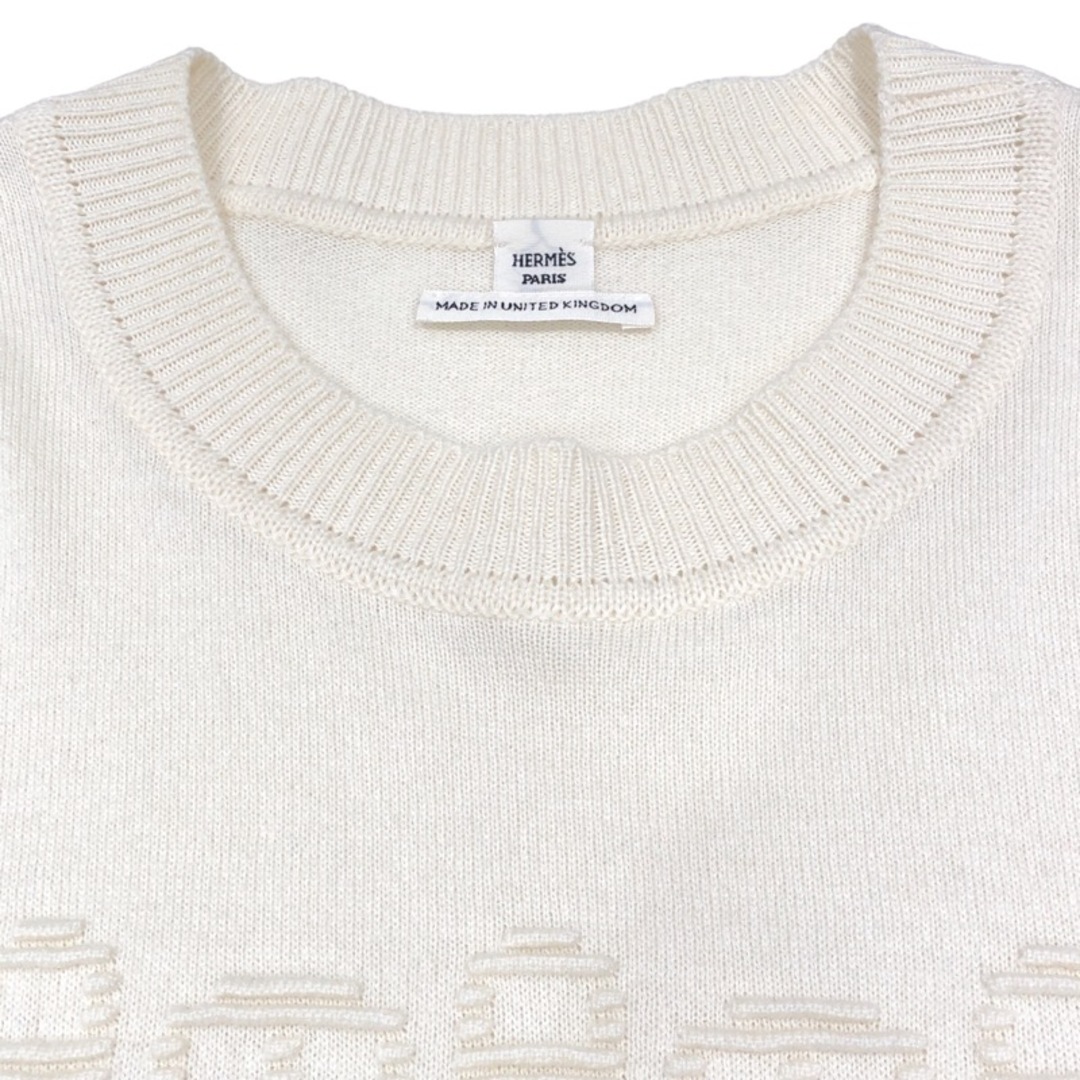 エルメス HERMES シェーヌダンクル柄ボーダーニットセーター