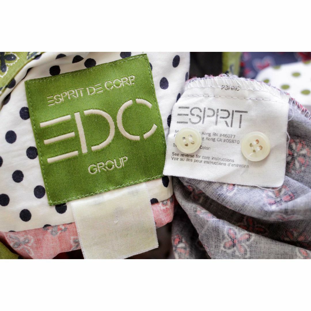 Esprit(エスプリ)の90s ESPRIT クレイジーパターン ドット×総柄 ボタンダウン コットンシャツ★オールド ユーロ フラワー 小花柄 ポルカ 水玉模様 バンダナ メンズのトップス(シャツ)の商品写真