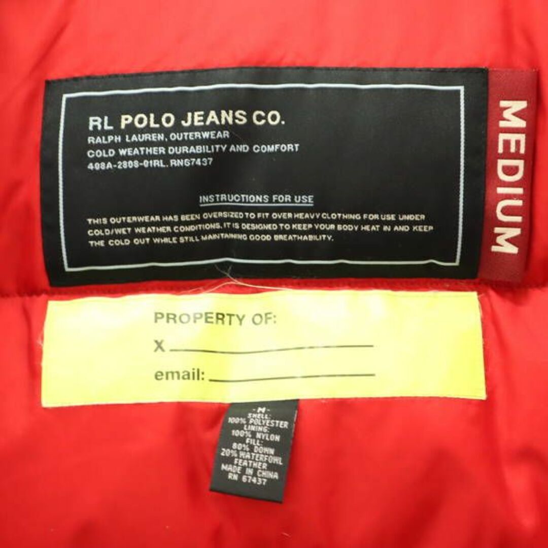 ポロジーンズ ダウンジャケット M ブラック RL POLO JEANS レディース  【231226】M着丈