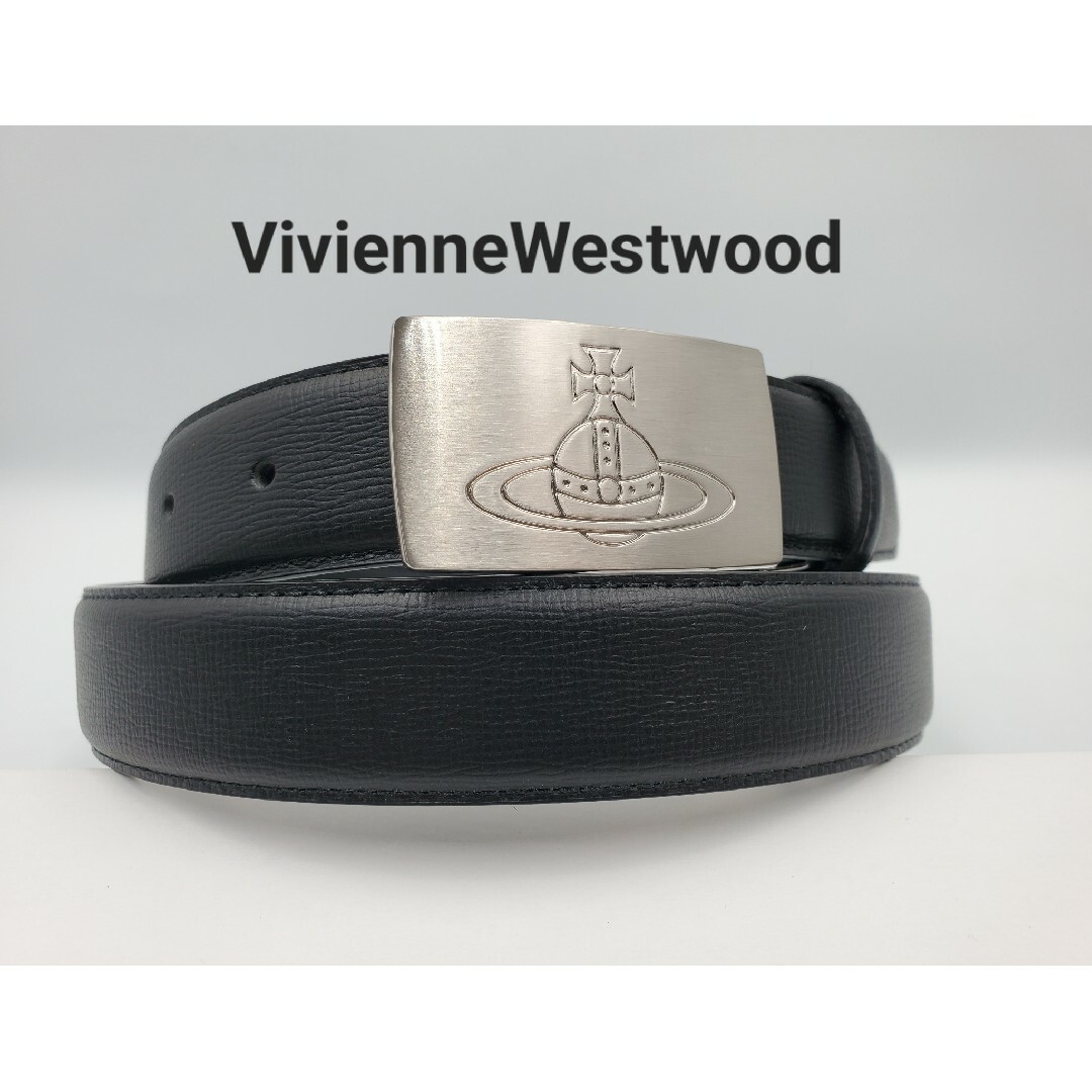 Vivienne Westwood(ヴィヴィアンウエストウッド)の【V-63】【VivienneWestwood】 ヴィヴィアン　レザーベルト 黒 メンズのファッション小物(ベルト)の商品写真