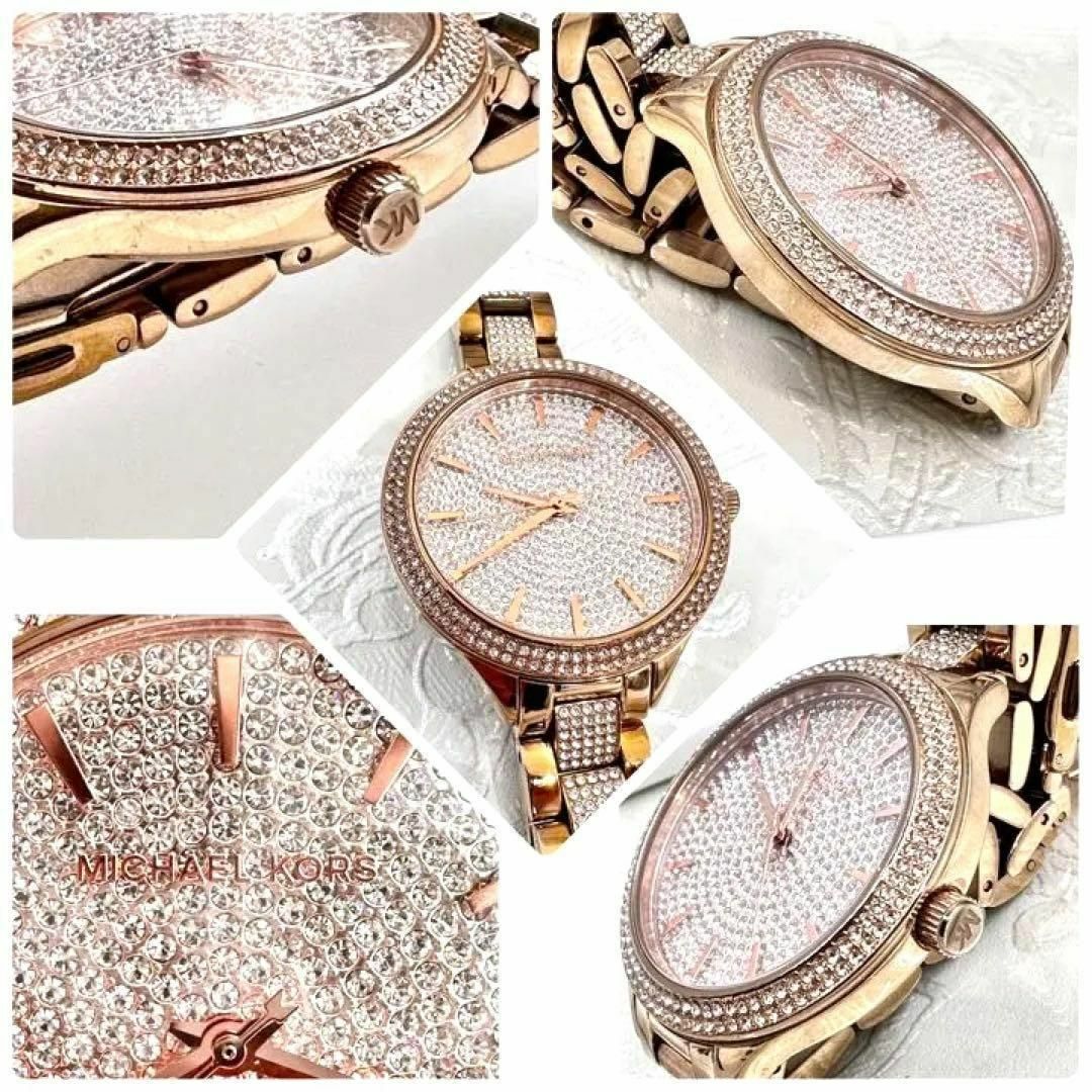 Michael Kors(マイケルコース)の【マイケルコース】ラインストーン　ゴールド　 腕時計　クリスタル　箱付 レディースのファッション小物(腕時計)の商品写真