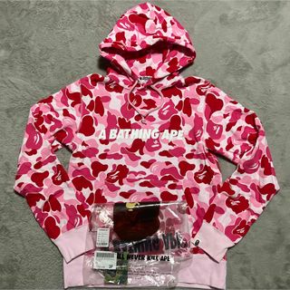 A・BATHING APE エイプ 迷彩 ピンク パーカー【即購入OK】-