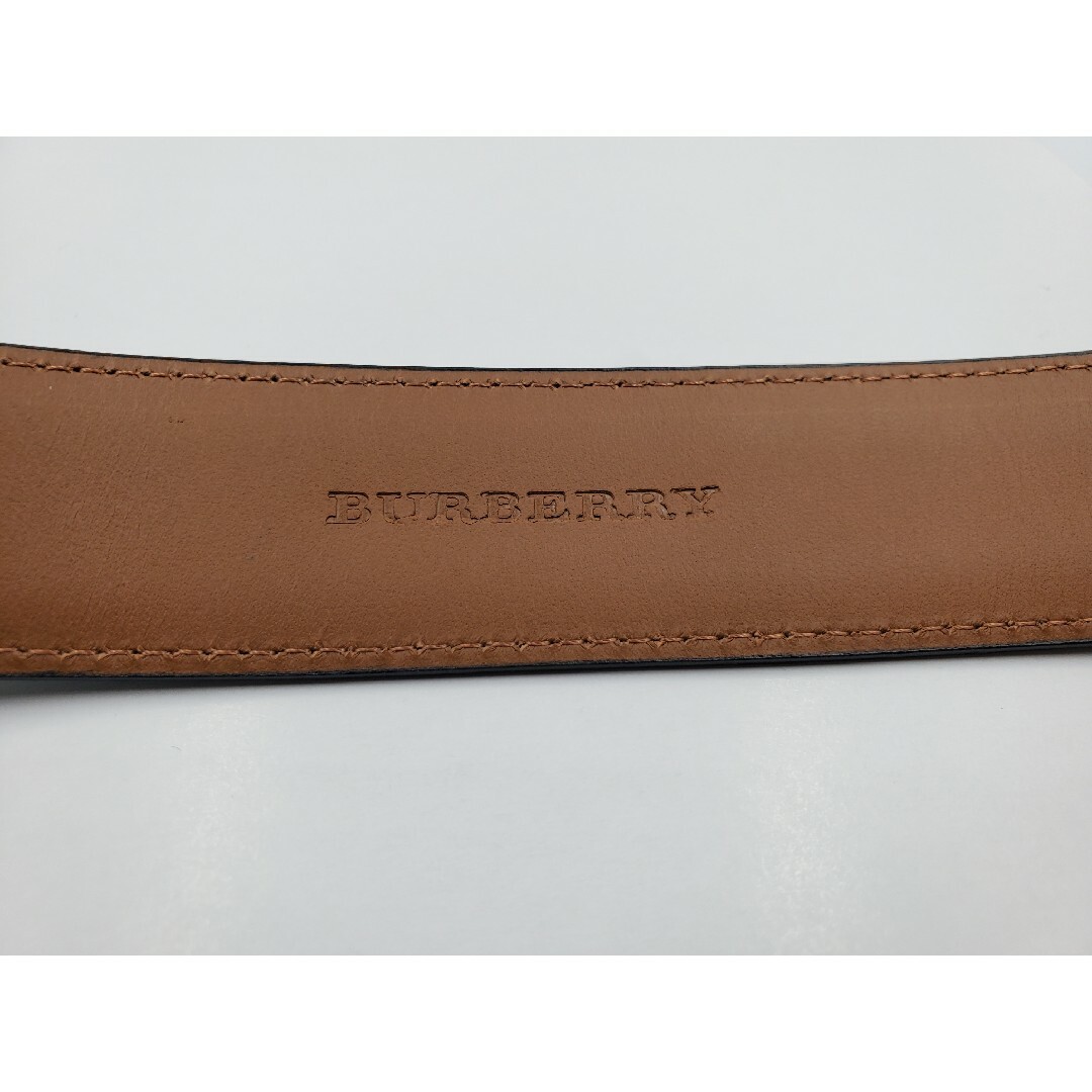BURBERRY】バーバリー 紳士レザーベルト B-12 クロコダイル型押し BURBERRY】バーバリー 紳士レザーベルト B-12 クロコダイル型押し