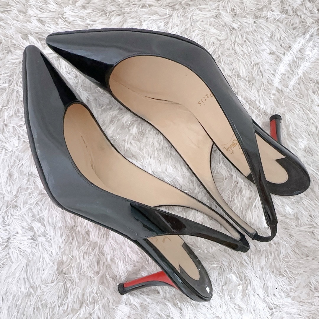 Christian Louboutin(クリスチャンルブタン)のルブタン　バックストラップ　パンプス　ミュール　サンダル　ハイヒール　靴　美品 レディースの靴/シューズ(ハイヒール/パンプス)の商品写真