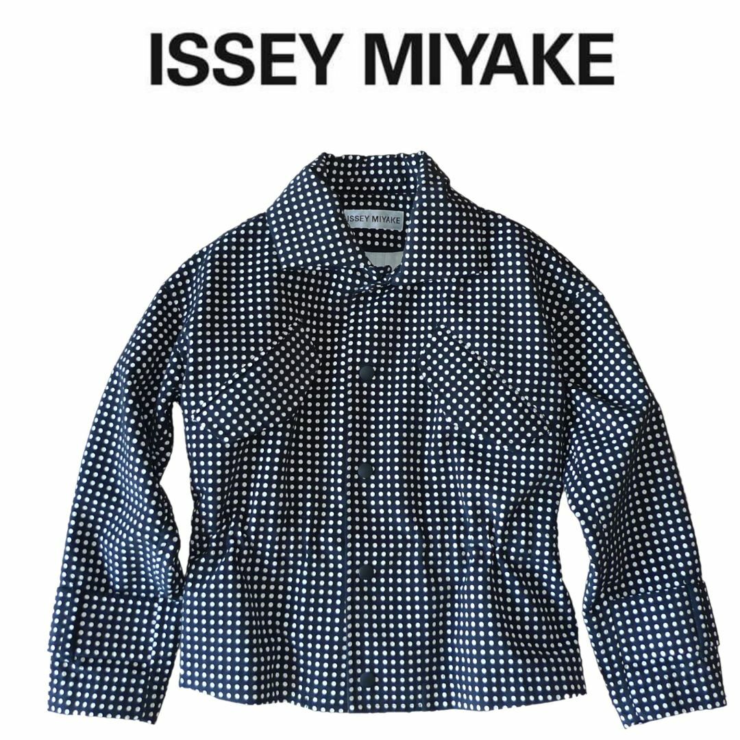 フェイクレザーISSEY MIYAKE フェイクレザー ショート コート ☆美品 イッセイ