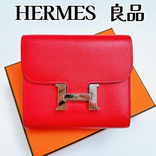 エルメス(Hermes)のエルメス ポルトフォイユ コンスタンス コンパクト ヴォーエプソン 二つ折り(財布)