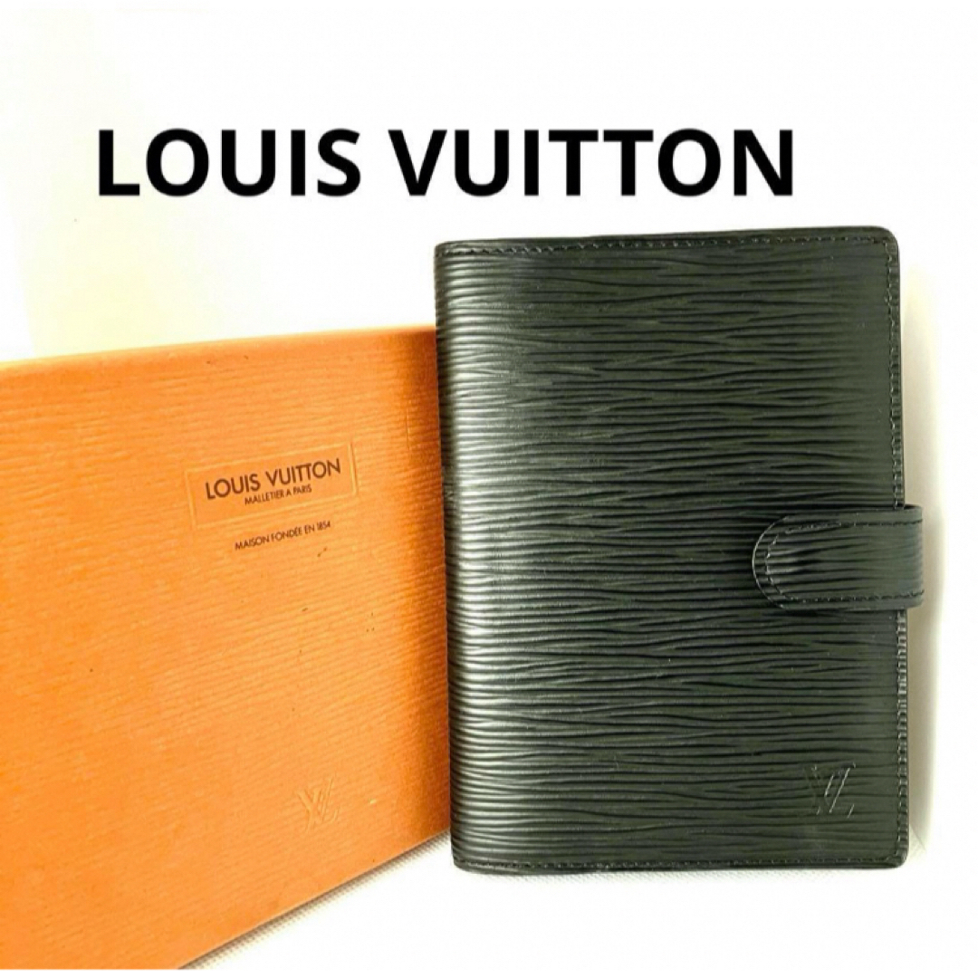 LOUIS VUITTON(ルイヴィトン)の【特別価格】極美品❤︎LOUIS VUITTONエピ アジェンダPM 黒 箱有 メンズのファッション小物(手帳)の商品写真