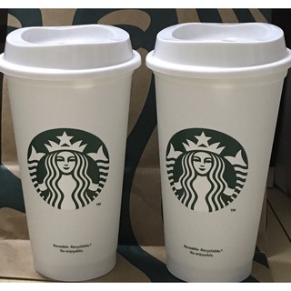 スターバックス(Starbucks)のスタバ　リユ－ザブルカップ473ml ホワイト　白　ロゴ　スターバックス(グラス/カップ)
