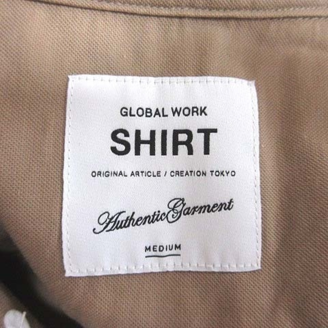 GLOBAL WORK(グローバルワーク)のグローバルワーク シャツ ボタンダウン 長袖 M ベージュ ■MO メンズのトップス(シャツ)の商品写真