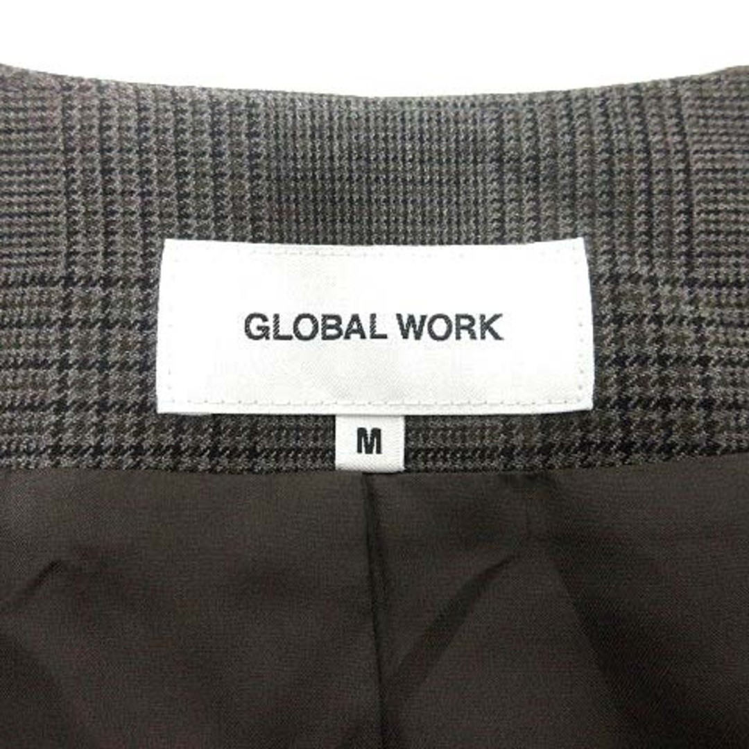 GLOBAL WORK(グローバルワーク)のグローバルワーク ノーカラーコート ウエストマーク グレンチェック M /YK レディースのジャケット/アウター(その他)の商品写真