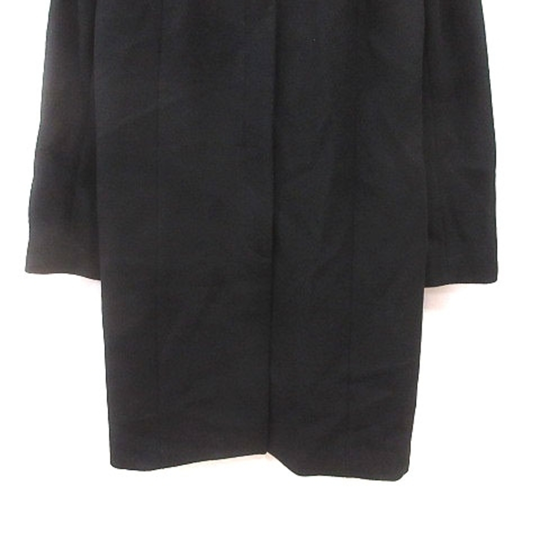MK MICHEL KLEIN(エムケーミッシェルクラン)のエムケー ミッシェルクラン ノーカラーコート ウール 総裏地 40 黒 ブラック レディースのジャケット/アウター(その他)の商品写真