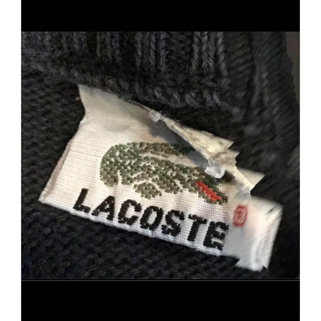 LACOSTE(ラコステ)のラコステ フルジップ　ニット　ネイビー系　✨超オススメ メンズのトップス(ニット/セーター)の商品写真