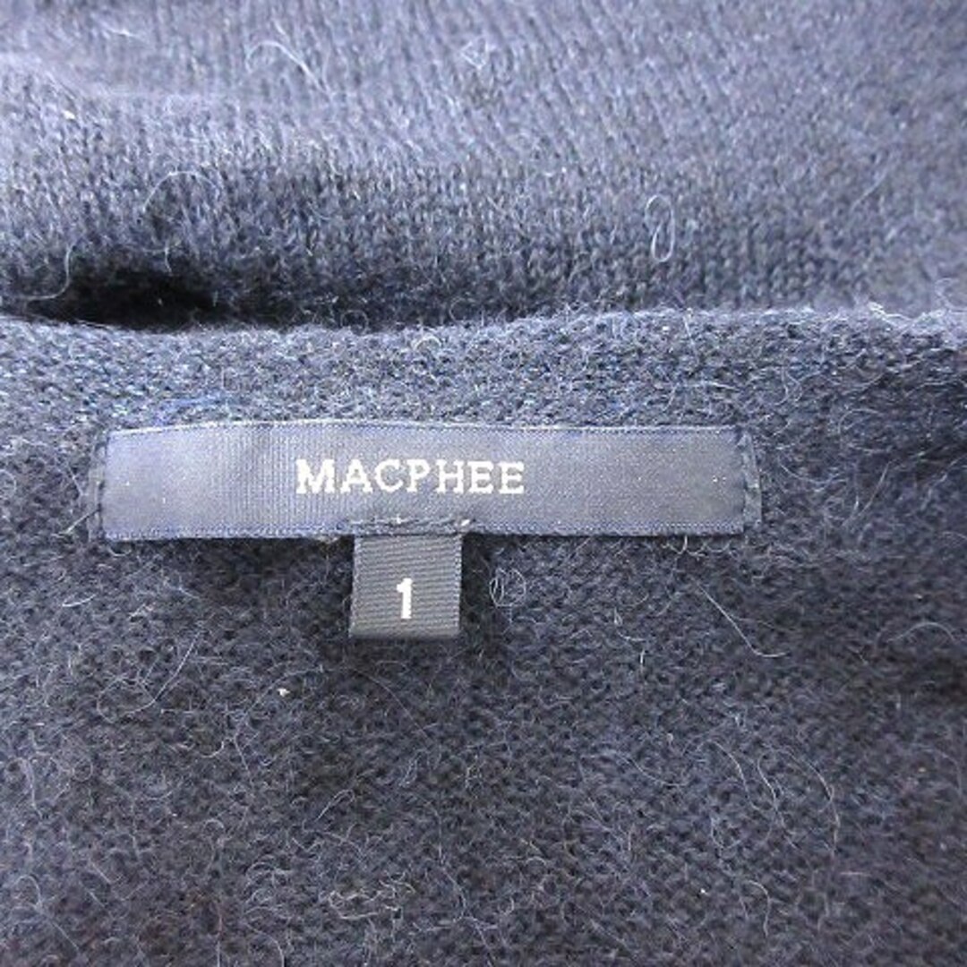 MACPHEE(マカフィー)のマカフィー ニットセーター Uネック ラメ アルパカ 半袖 1 紺 ネイビー レディースのトップス(ニット/セーター)の商品写真