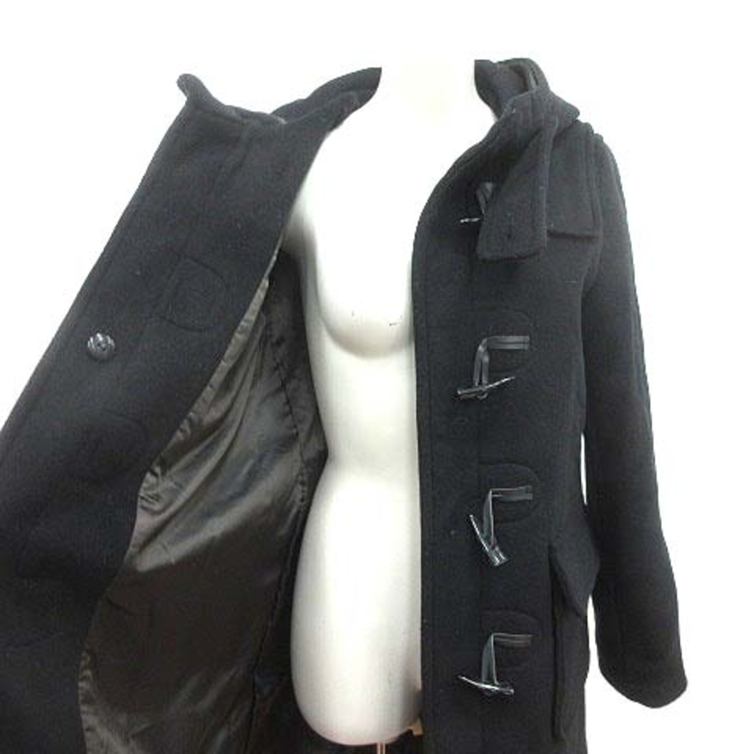 rienda(リエンダ)のリエンダ rienda ダッフルコート 総裏地 フード ウール M 黒 ブラック レディースのジャケット/アウター(ダッフルコート)の商品写真