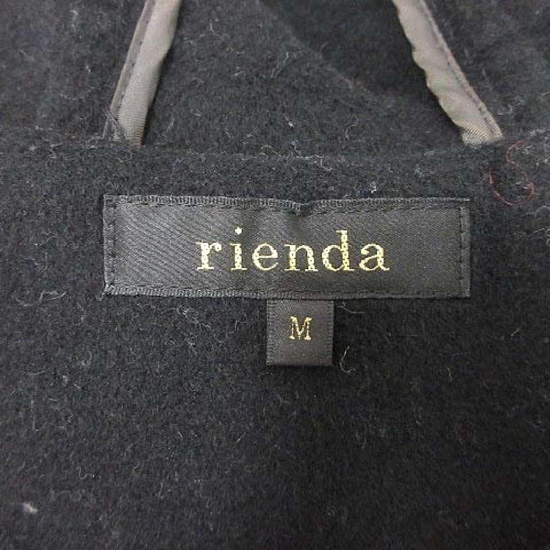 rienda(リエンダ)のリエンダ rienda ダッフルコート 総裏地 フード ウール M 黒 ブラック レディースのジャケット/アウター(ダッフルコート)の商品写真