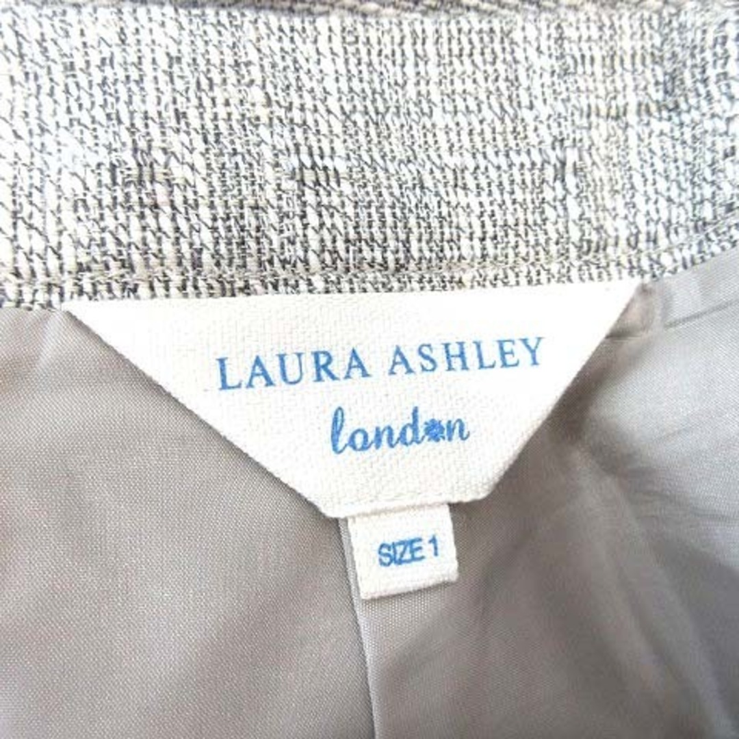 LAURA ASHLEY(ローラアシュレイ)のローラアシュレイ タイトスカート ひざ丈 ツイード タック 麻混 1 ベージュ レディースのスカート(ひざ丈スカート)の商品写真