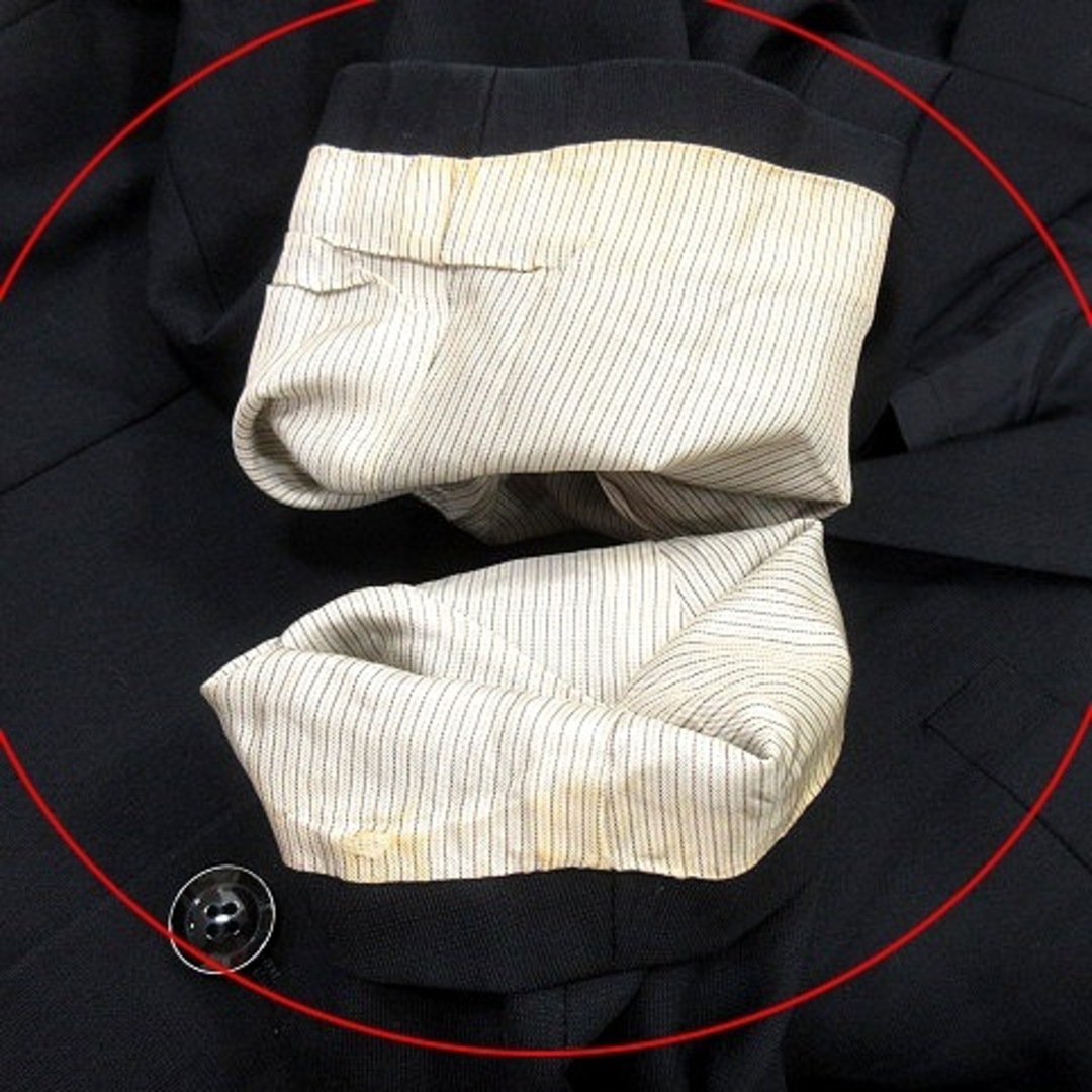 MEN'S MELROSE(メンズメルローズ)のメンズメルローズ テーラードジャケット シングル 背抜き ウール 4 黒 メンズのジャケット/アウター(テーラードジャケット)の商品写真