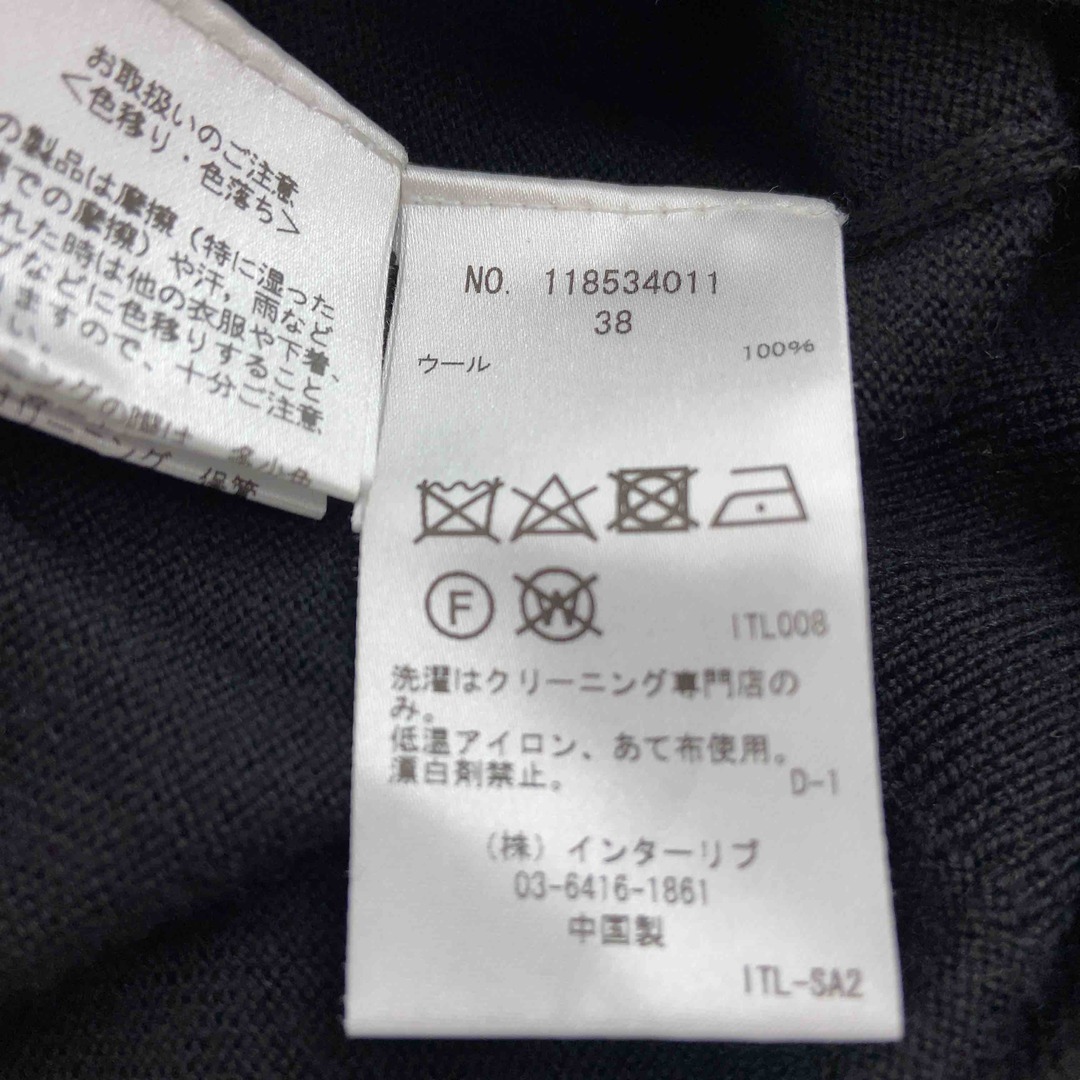 SACRA(サクラ)のSACRA TOKYO レディース  ニット/セーター タートルネックセーター  ブラック 後ろ下がり レディースのトップス(ニット/セーター)の商品写真