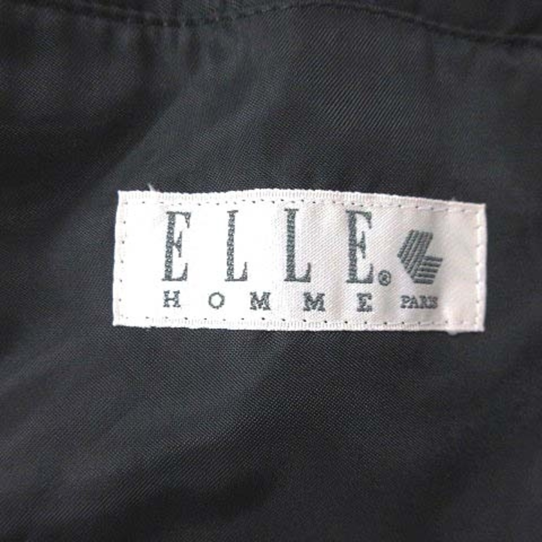 ELLE(エル)のELLE ロングコート ジップアップ 総裏地 フード ウール M 黒 ■MO メンズのジャケット/アウター(その他)の商品写真