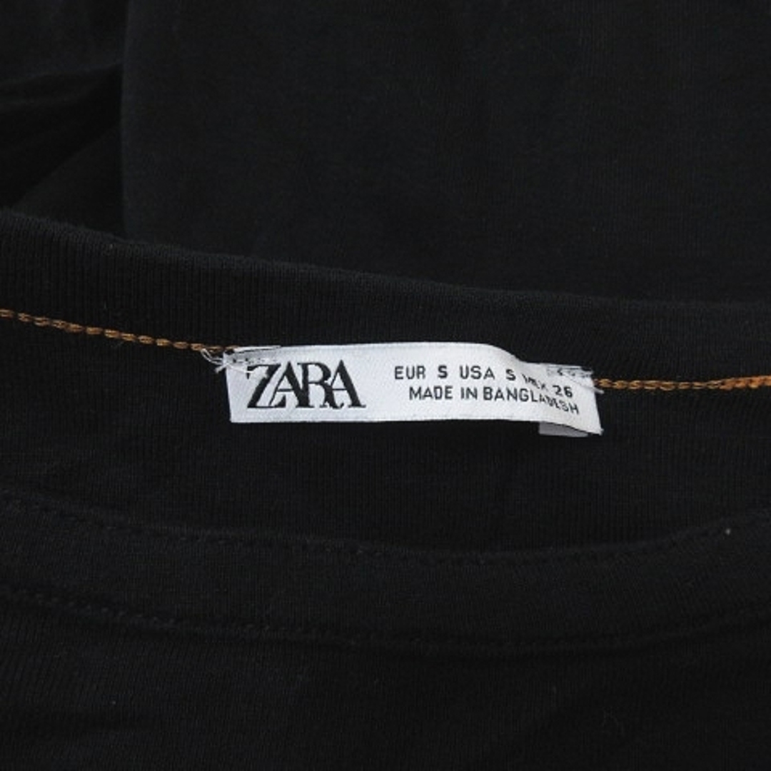 ZARA(ザラ)のザラ カットソー 七分袖 黒 ブラック /YI レディースのトップス(その他)の商品写真